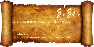 Zelmanovics Zsófia névjegykártya